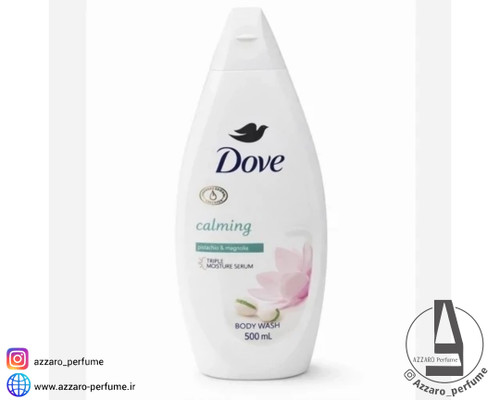 شامپو بدن داو (Dove) مدل Calming رایحه پسته و مگنولیا حجم 500 میل_فروشگاه اینترنتی آرایشی بهداشتی آزارو در شیراز