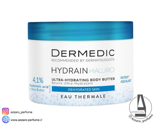 کرم آبریان شی باتر بدن درمیدیک مدل Hydrain 3 Hialuro مناسب پوست خشک حجم 225 میل_فروشگاه اینترنتی آرایشی بهداشتی آزارو در شیراز