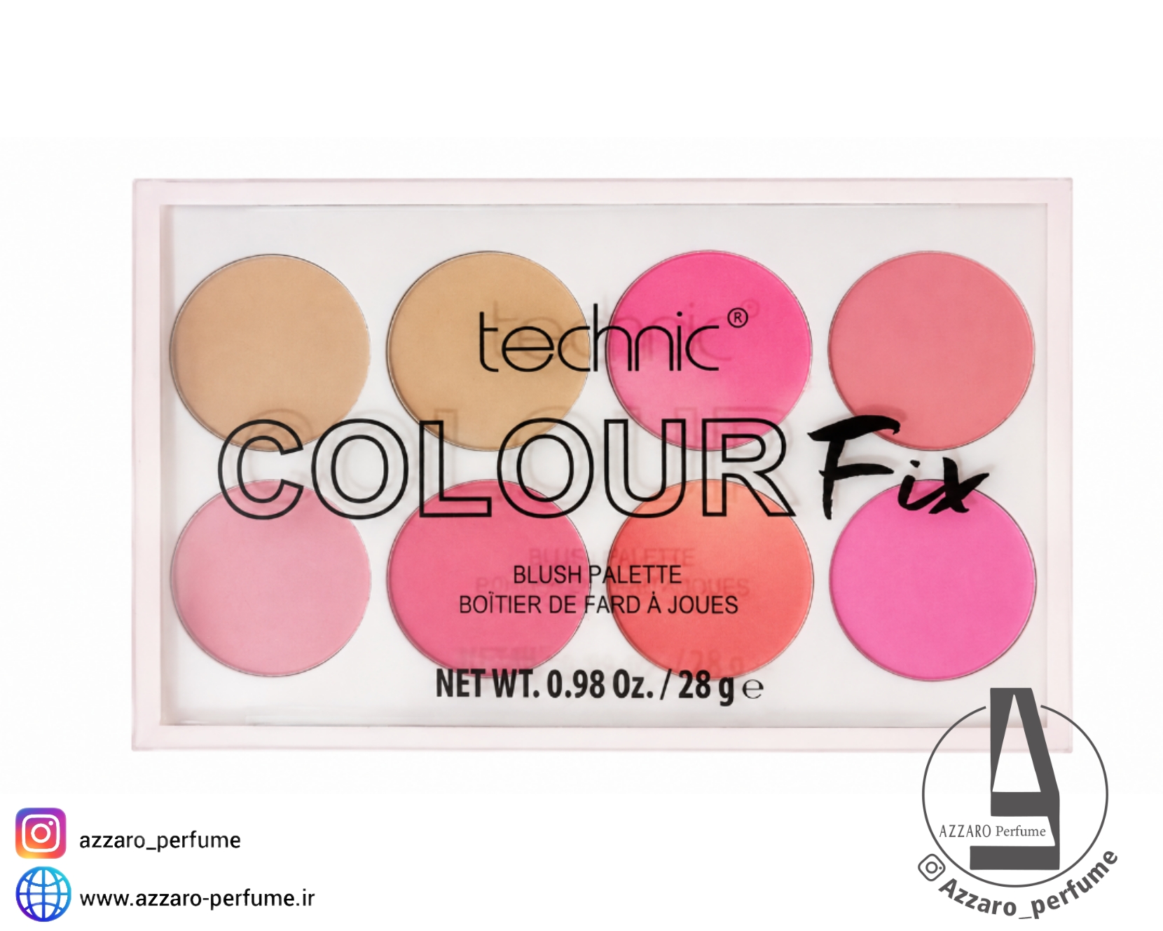 پالت رژگونه ۸ رنگ تکنیک مدل Colour Fix وزن ۲۸ گرم_فروشگاه اینترنتی آرایشی بهداشتی آزارو در شیراز‌