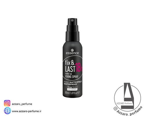 اسپری فیکس آرایش اسنس مدل Fix & LAST 18H با جلوه مات حجم ۵۰ میل_فروشگاه اینترنتی آرایشی بهداشتی آزارو در شیراز
