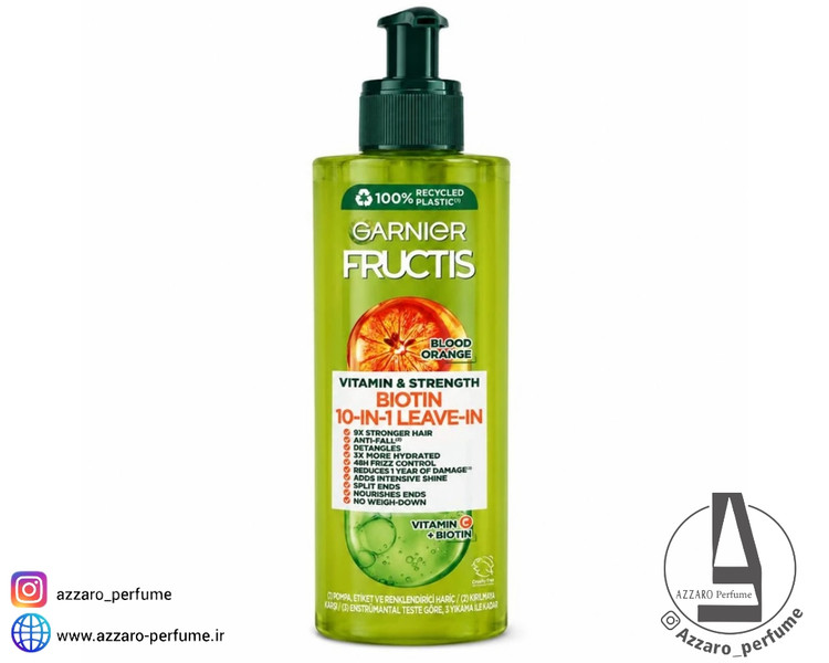 کرم مو 10 کاره گارنیر فروکتیس Biotin + Vitamin C بیوتین و ویتامین C حجم 400 میل_فروشگاه اینترنتی آرایشی بهداشتی آزارو در شیراز