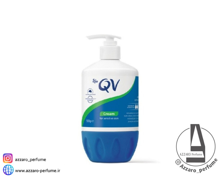 کرم مرطوب کننده پمپی کیووی پوست خشک QV Cream Replenishes Dry Skin حجم 500 میل-فروشگاه آرایشی و بهداشتی آزارو در شیراز