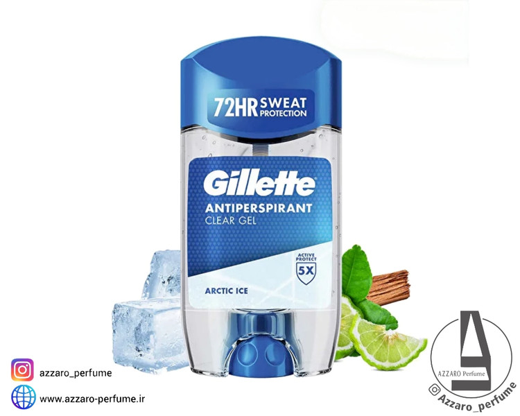 استیک ژله ای ژیلت مدل Arctic Ice با ماندگاری 72 ساعته حجم 70 میل_فروشگاه اینترنتی آرایشی بهداشتی آزارو در شیراز