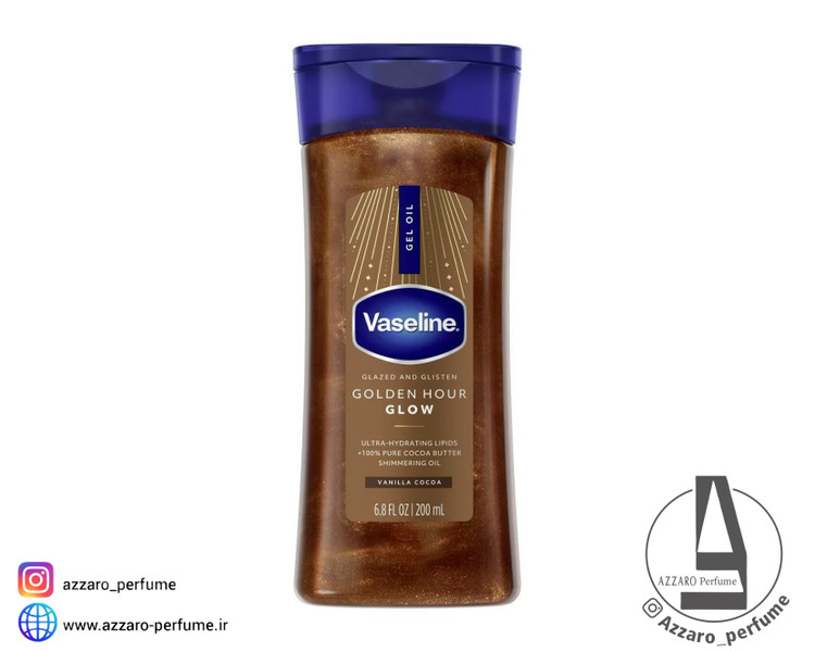 روغن بدن وازلین مدل Glazed & Glisten Vanilla Cocoa حجم 200 میل_فروشگاه اینترنتی آرایشی بهداشتی آزارو در شیراز