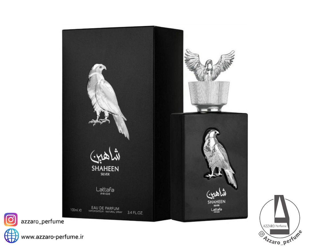 ادکلن لطافه شاهین سیلور  shaheen silver حجم 100 میل_فروشگاه اینترنتی آرایشی بهداشتی آزارو در شیراز‌‌