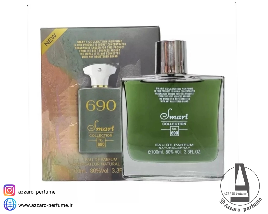 ادکلن مردانه اسمارت کالکشن کد 690 رایحه آمواج پریس حجم 100 میل_فروشگاه اینترنتی آرایشی بهداشتی آزارو در شیراز‌‌