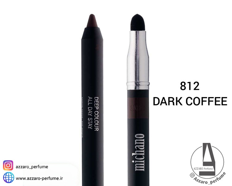 مداد چشم رنگی دو سر میچانو MICHANO Eye Pencil رنگ Dark coffee شماره 812_فروشگاه اینترنتی آرایشی بهداشتی آزارو در شیراز