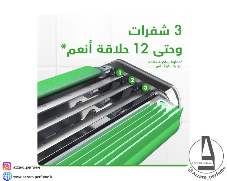خودتراش ژیلت مدل Blue3 Sensitive مخصوص پوست حساس بسته ۳ عددی_فروشگاه اینترنتی آرایشی بهداشتی آزارو در شیراز