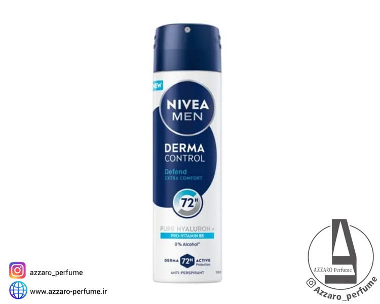 اسپری ضد تعریق مردانه نیوآ مدل Derma Control Defend حجم ۱۵۰ میل_فروشگاه اینترنتی آرایشی بهداشتی آزارو در شیراز